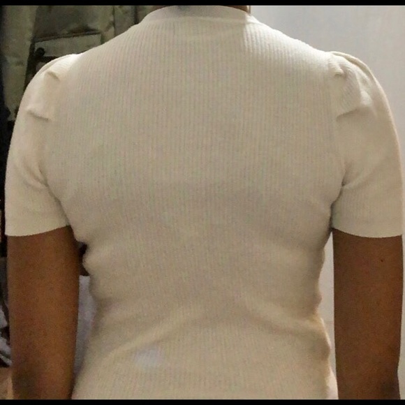 White Ribbed Top - Picture 2 of 2